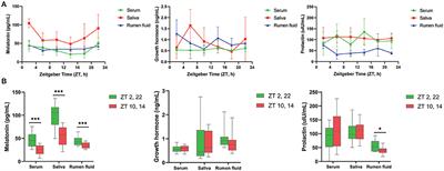 Ruminal Microbes Exhibit a Robust Circadian Rhythm and Are Sensitive to Melatonin